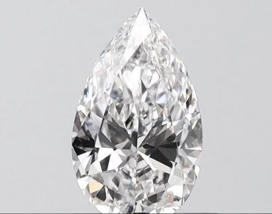 Pear Lab grown Diamond 0.86ct D VS2 EX EX None (HPHT)