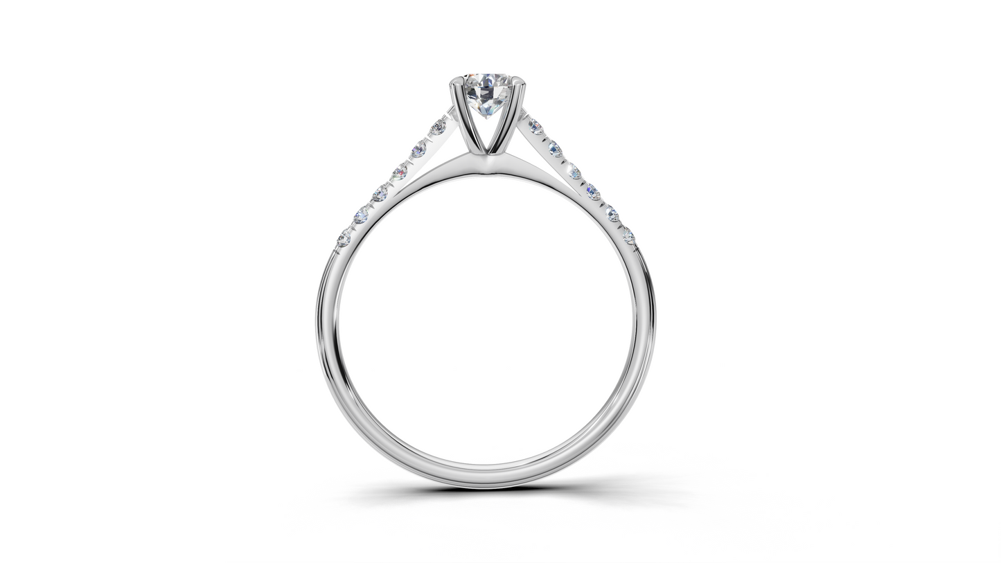 0.37 ct Diamond French Setting Ring