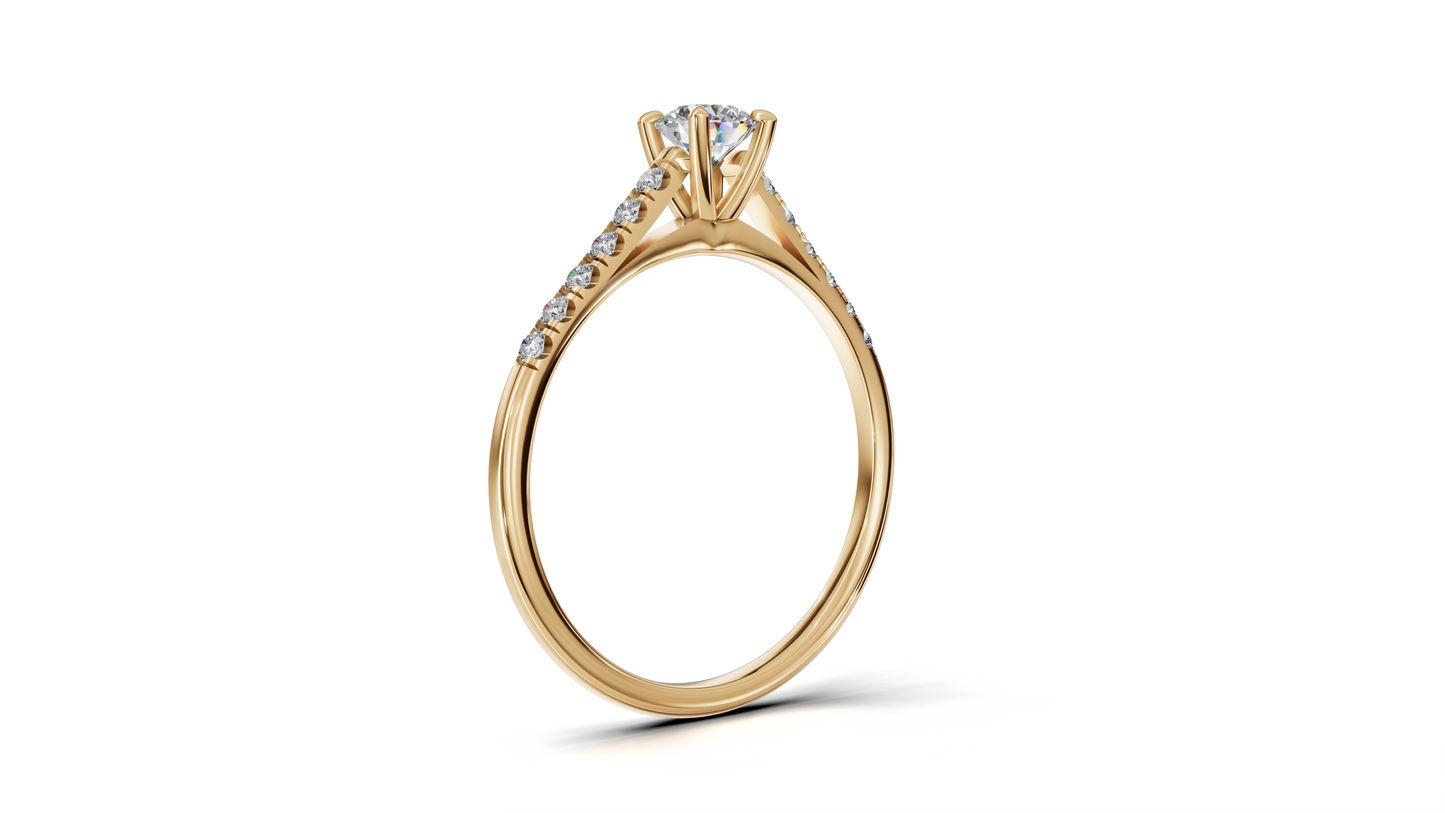 0.37 ct Diamond French Setting Ring