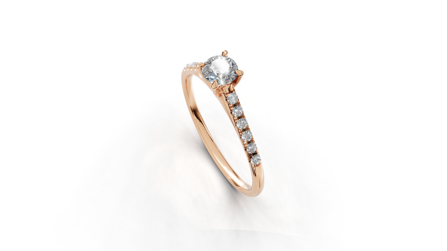 0.37 ct Diamond French Setting Ring