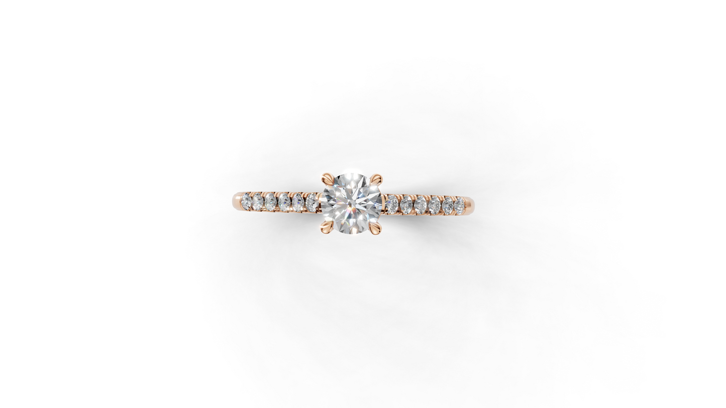 0.37 ct Diamond French Setting Ring