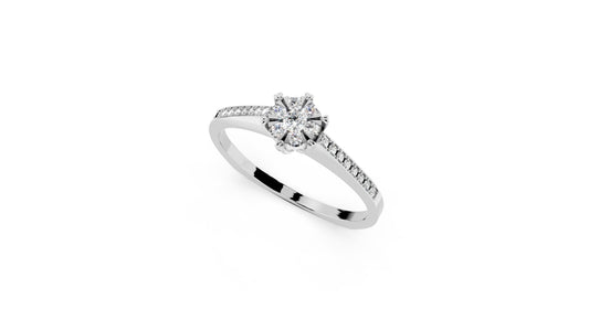 0.172 ct Diamond Cluster Engagement Ring