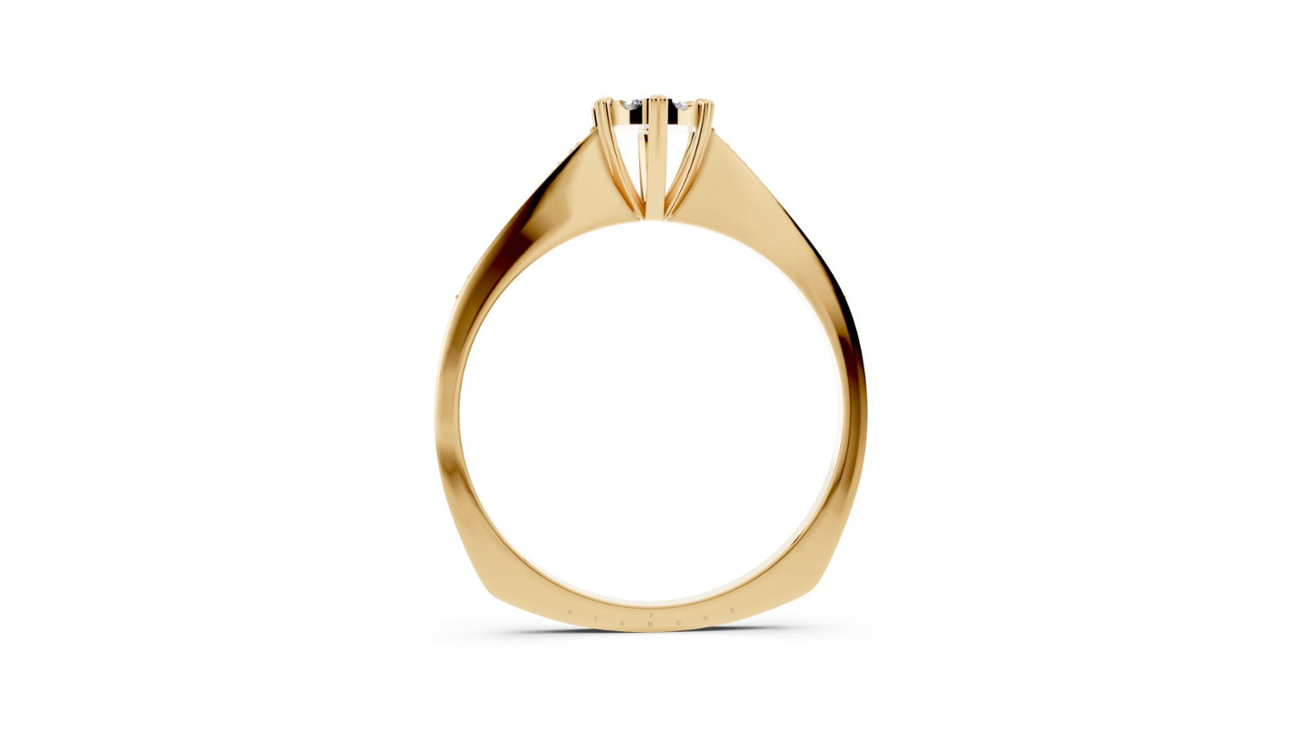 0.172 ct Diamond Cluster Engagement Ring