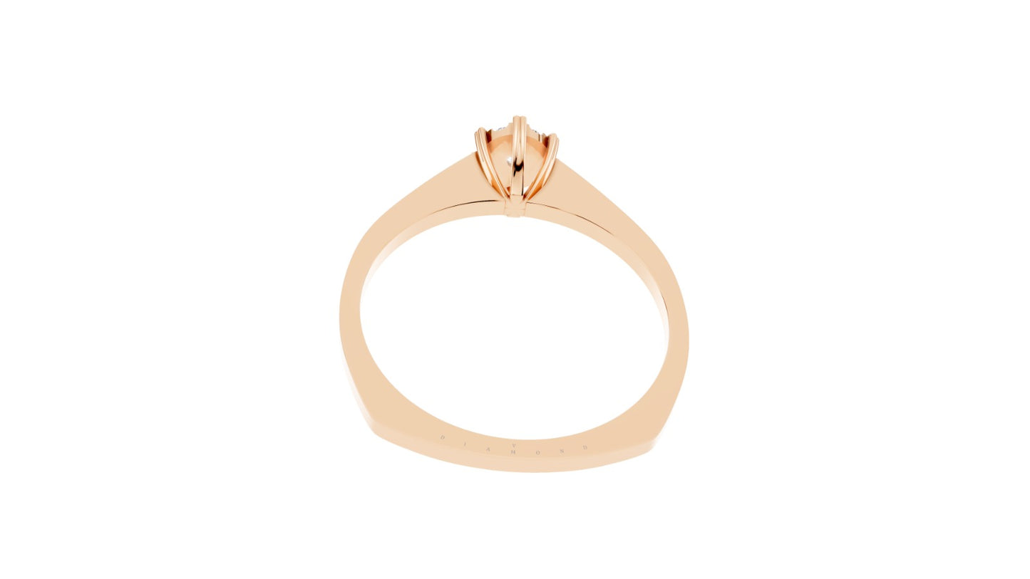 0.172 ct Diamond Cluster Engagement Ring