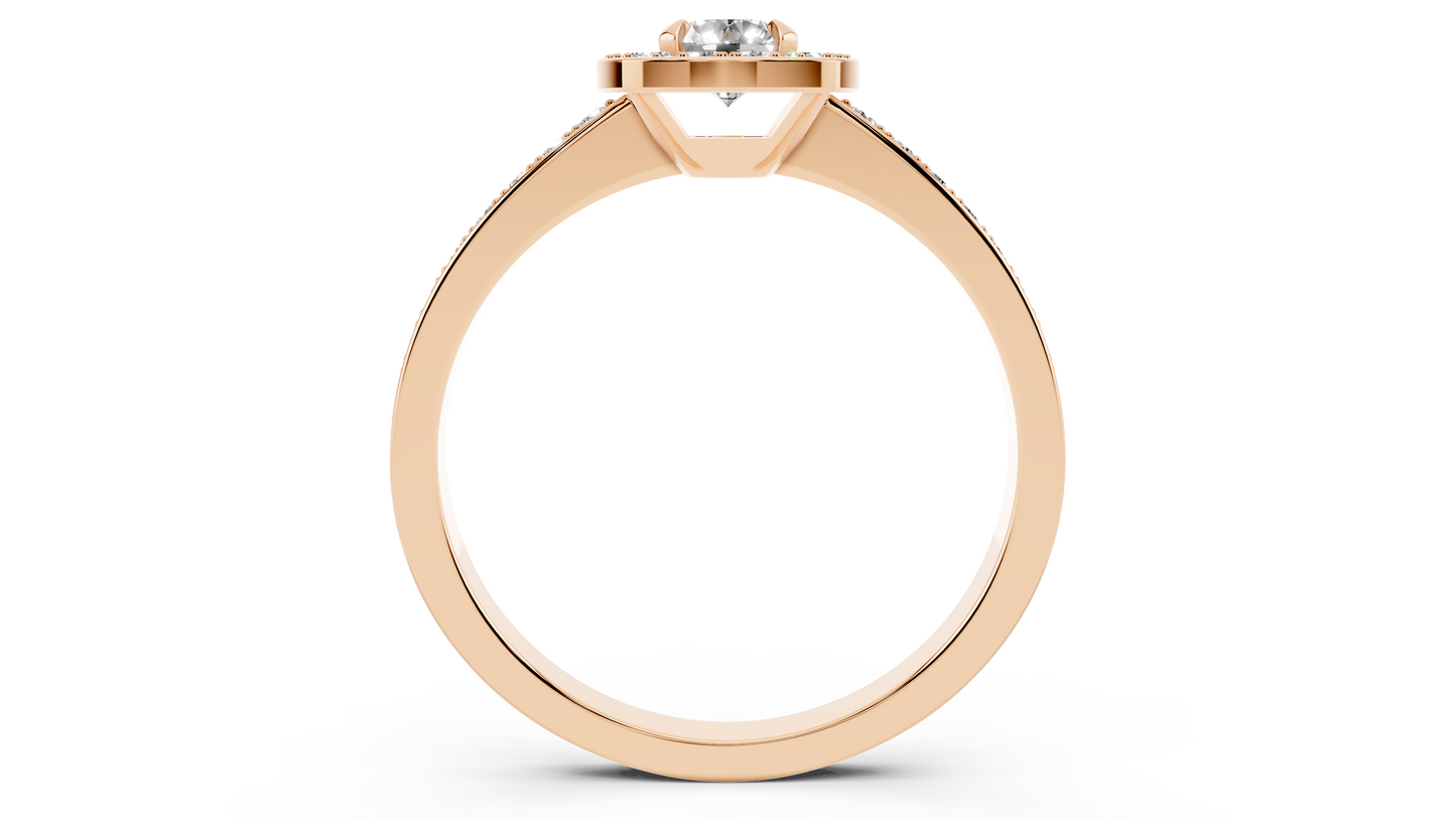 square halo diamond ring