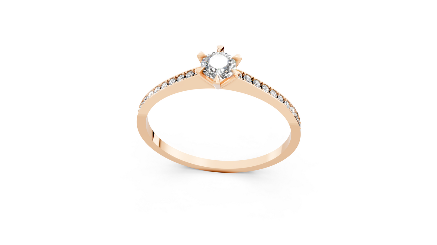 Inel Solitaire cu Diamant de 0.267 ct Colecția Pure Love