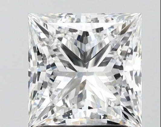 Princess Lab Grown Diamond 2.56ct D VVS2 EX EX (CVD)
