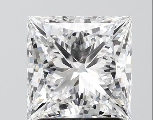 Princess Lab Grown Diamond 2.27ct D VVS2 EX EX (CVD)