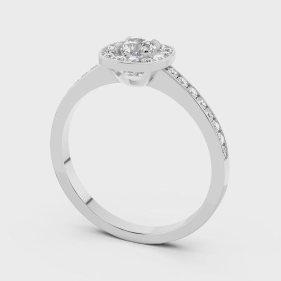 square halo diamond ring