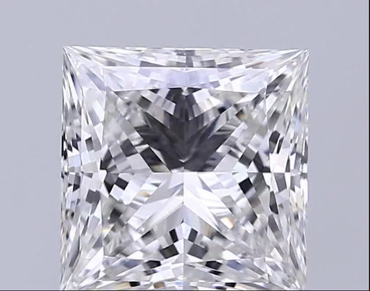 Princess Lab Grown Diamond 1.76ct F VVS2 EX EX (CVD)