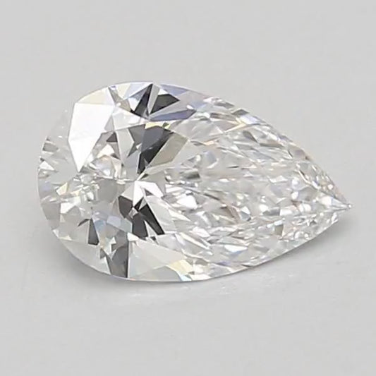 Pear Lab grown Diamond 0.9ct D VVS2 EX EX None (CVD)