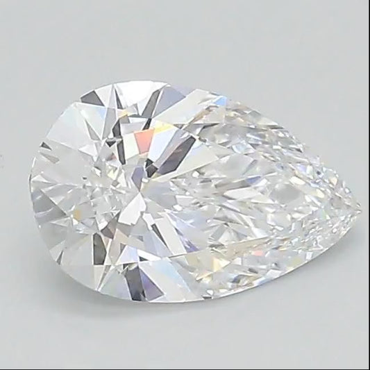 Pear Lab grown Diamond 0.86ct D VS2 EX EX None (HPHT)